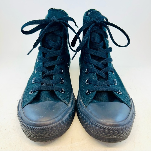 Converse Chuck Taylor All Star Black Monochrome Textile High Tops, size M6 W8 - Picture 2 of 11